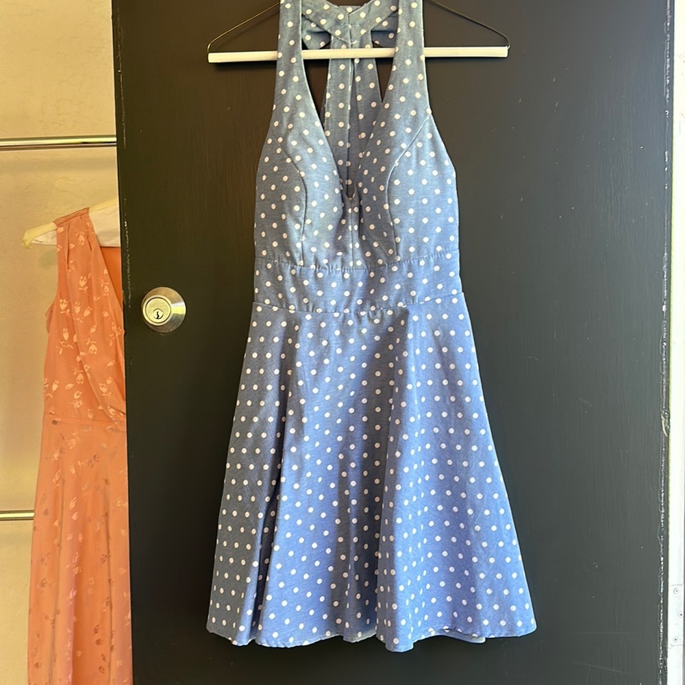 Summer Halter Polka Dot Dress
